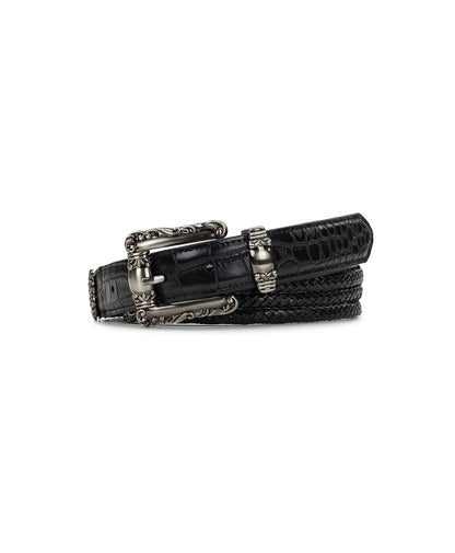 Patricia Nash Barni Belt - Vintage Croc Black | Patricia Nash Designs