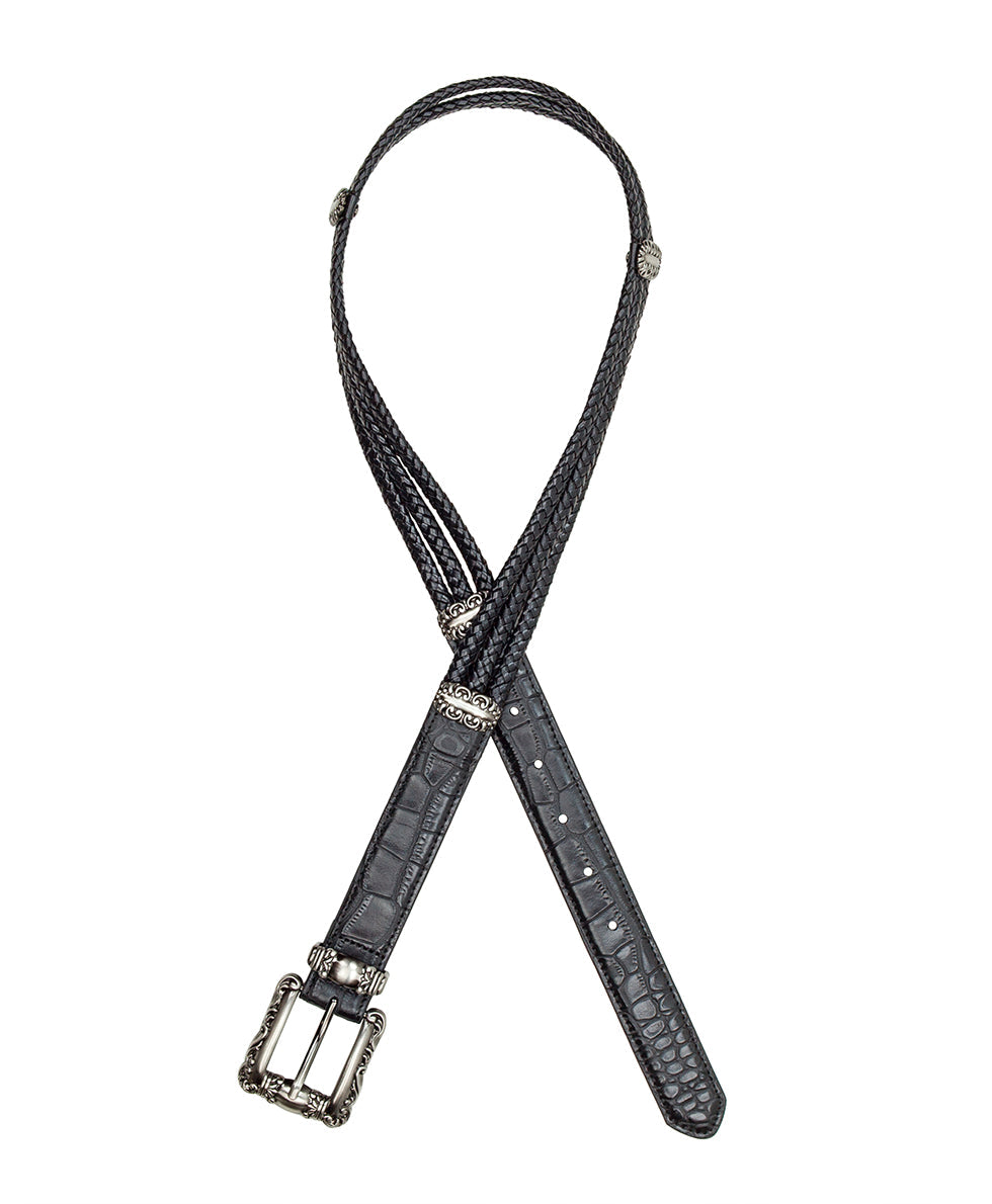 Patricia Nash Barni Belt - Vintage Croc Black | Patricia Nash Designs