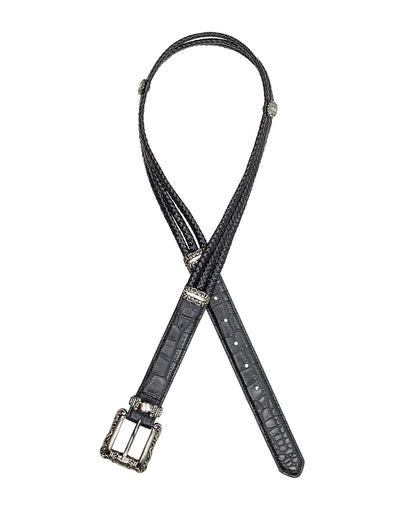 Patricia Nash Barni Belt - Vintage Croc Black | Patricia Nash Designs