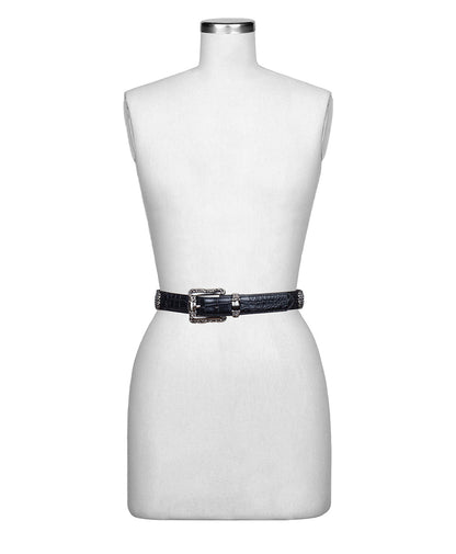 Patricia Nash Barni Belt - Vintage Croc Black | Patricia Nash Designs