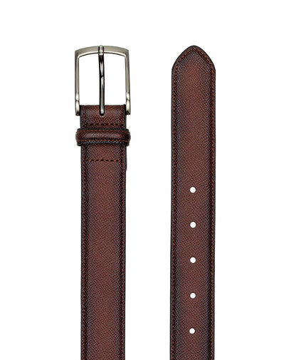 Patricia Nash Nash Men's Handstained Scotch Dress Belt | Chestnut