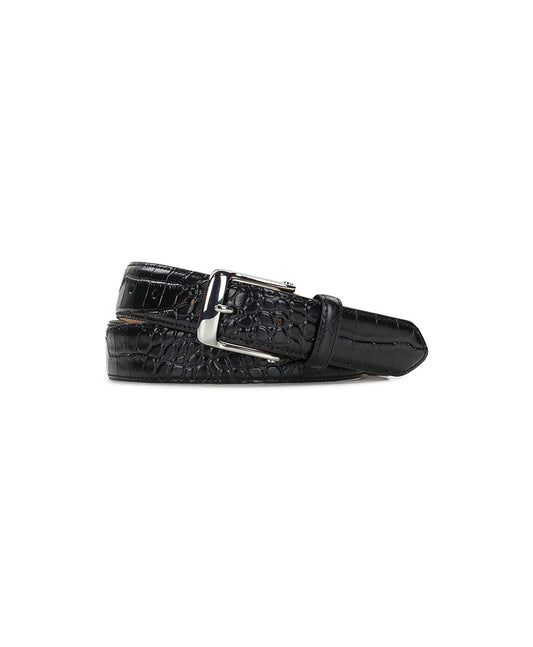 Patricia Nash Nash Men's Modena Croc Dress Belt | Black | Patricia Nash