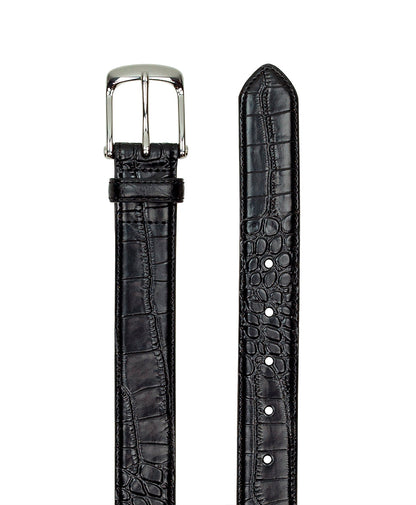 Patricia Nash Nash Men's Modena Croc Dress Belt | Black | Patricia Nash