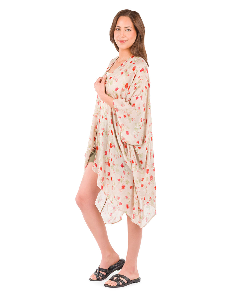 Patricia Nash Short Ruana Cover-Up - Parisian Strawberry