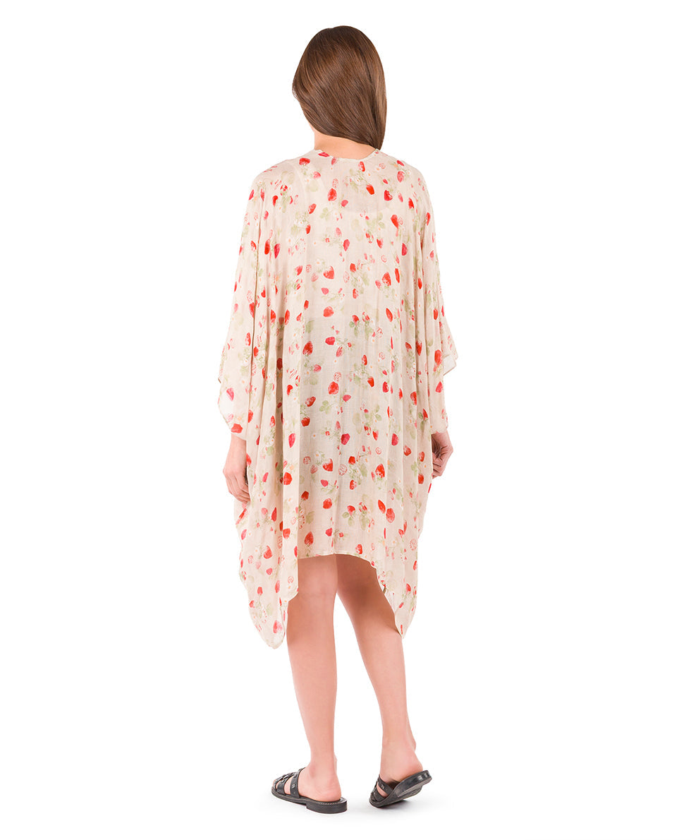Patricia Nash Short Ruana Cover-Up - Parisian Strawberry