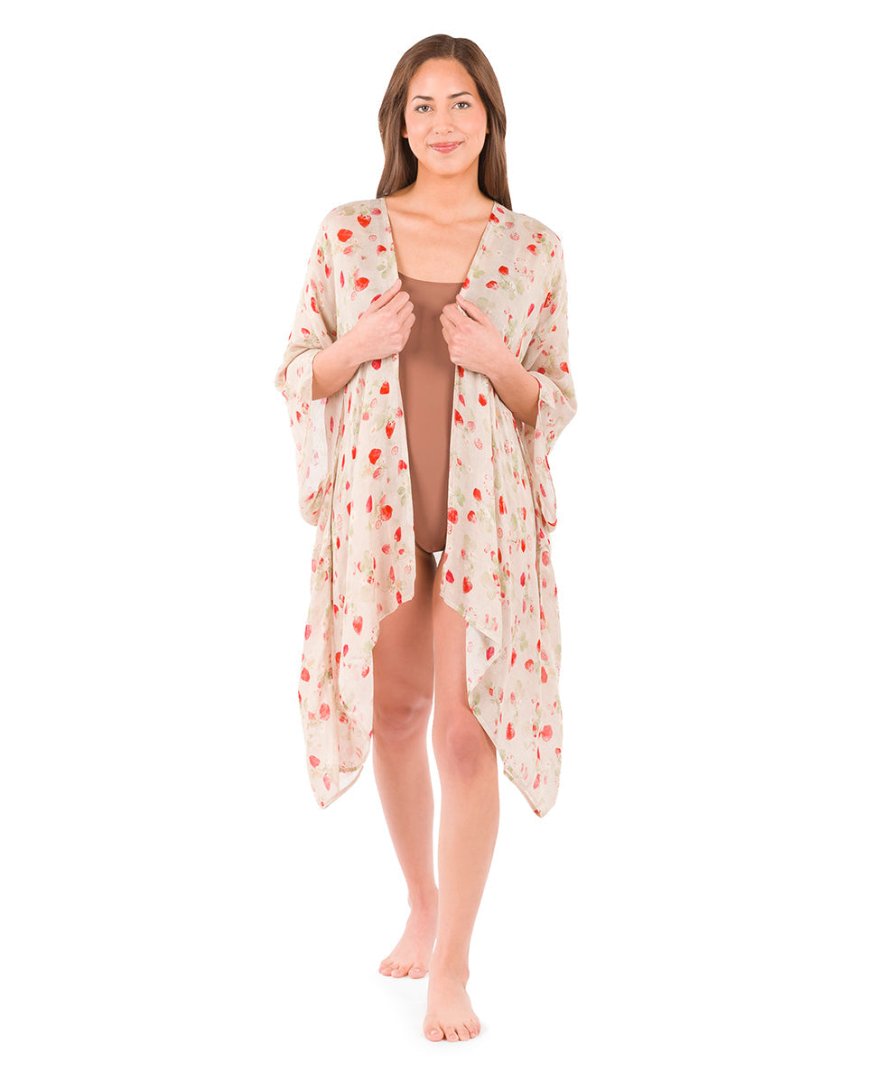 Patricia Nash Short Ruana Cover-Up - Parisian Strawberry