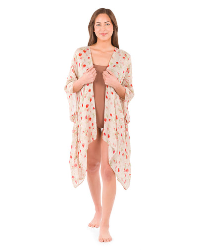 Patricia Nash Short Ruana Cover-Up - Parisian Strawberry