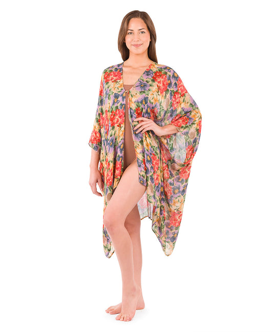 Patricia Nash Short Ruana Cover-Up - French Hydrangeas