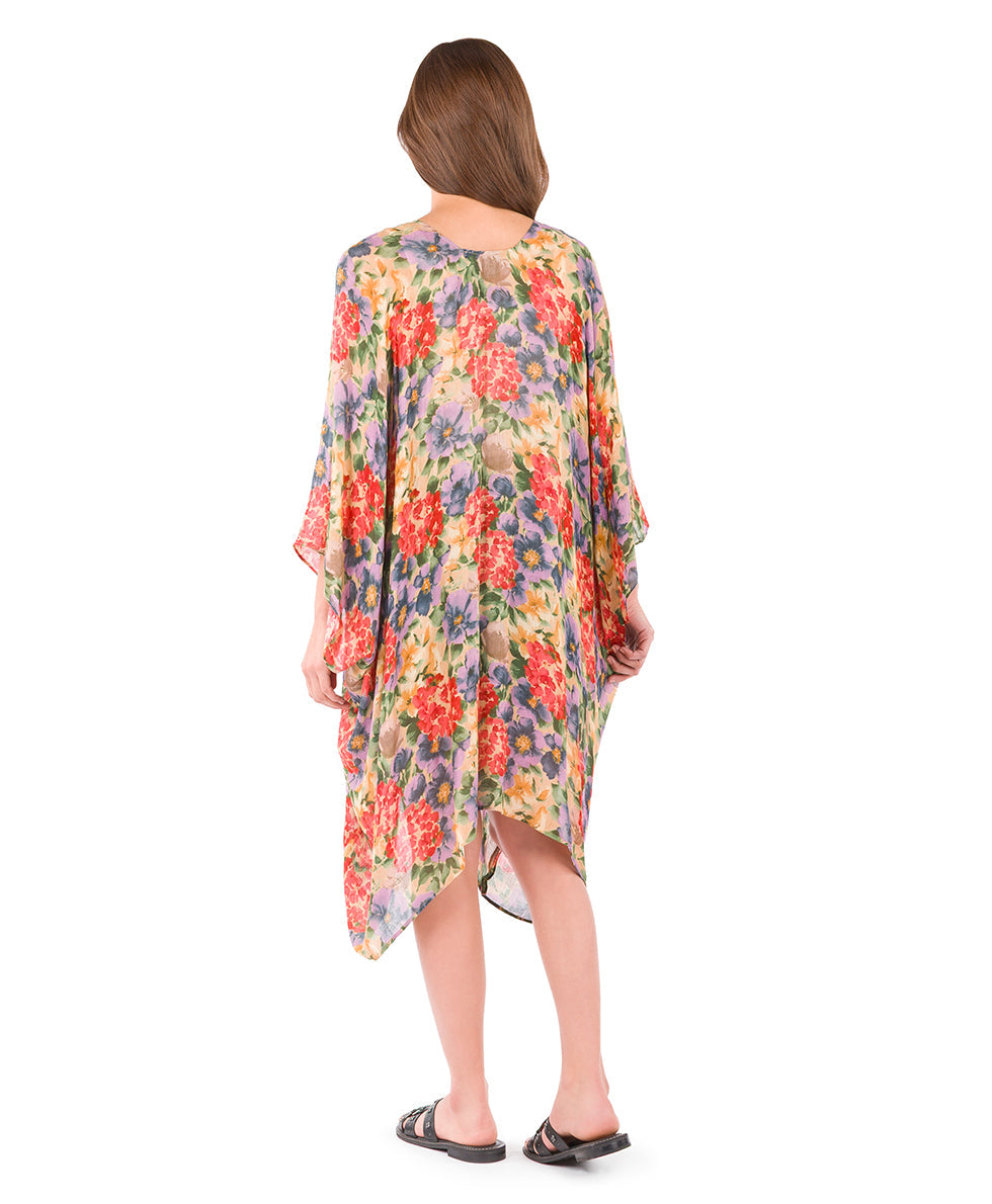 Patricia Nash Short Ruana Cover-Up - French Hydrangeas