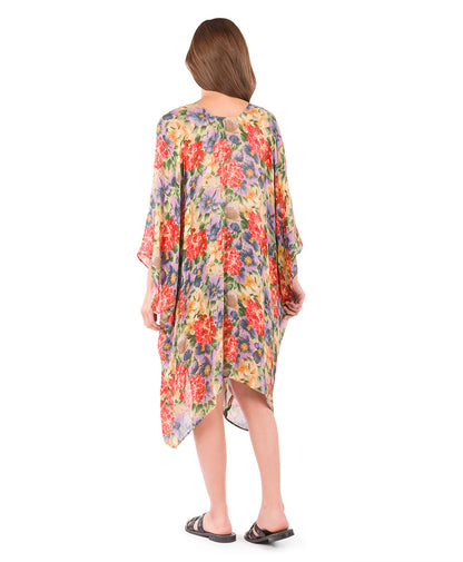 Patricia Nash Short Ruana Cover-Up - French Hydrangeas