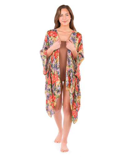 Patricia Nash Short Ruana Cover-Up - French Hydrangeas