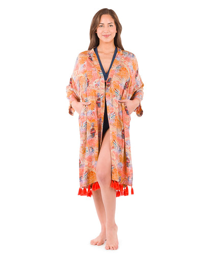 Patricia Nash Ruana Cover-Up with Tassels - Paris Map