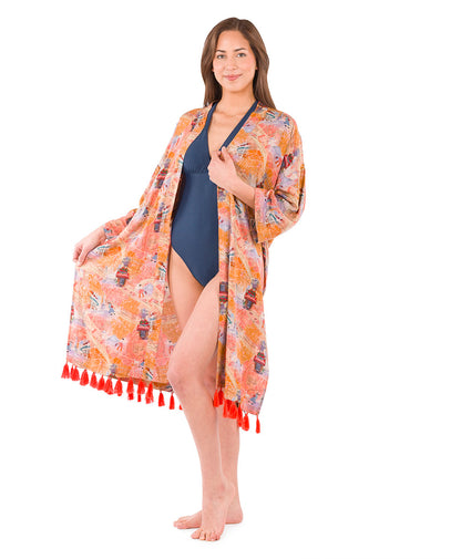 Patricia Nash Ruana Cover-Up with Tassels - Paris Map