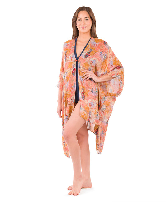 Patricia Nash Short Ruana Cover-Up - Paris Map