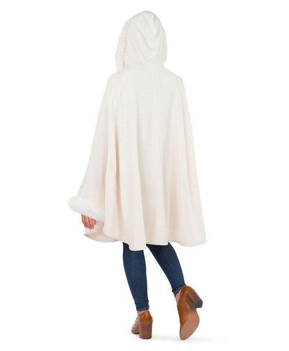 Patricia Nash Hooded Cape with Faux Fur - Vintage