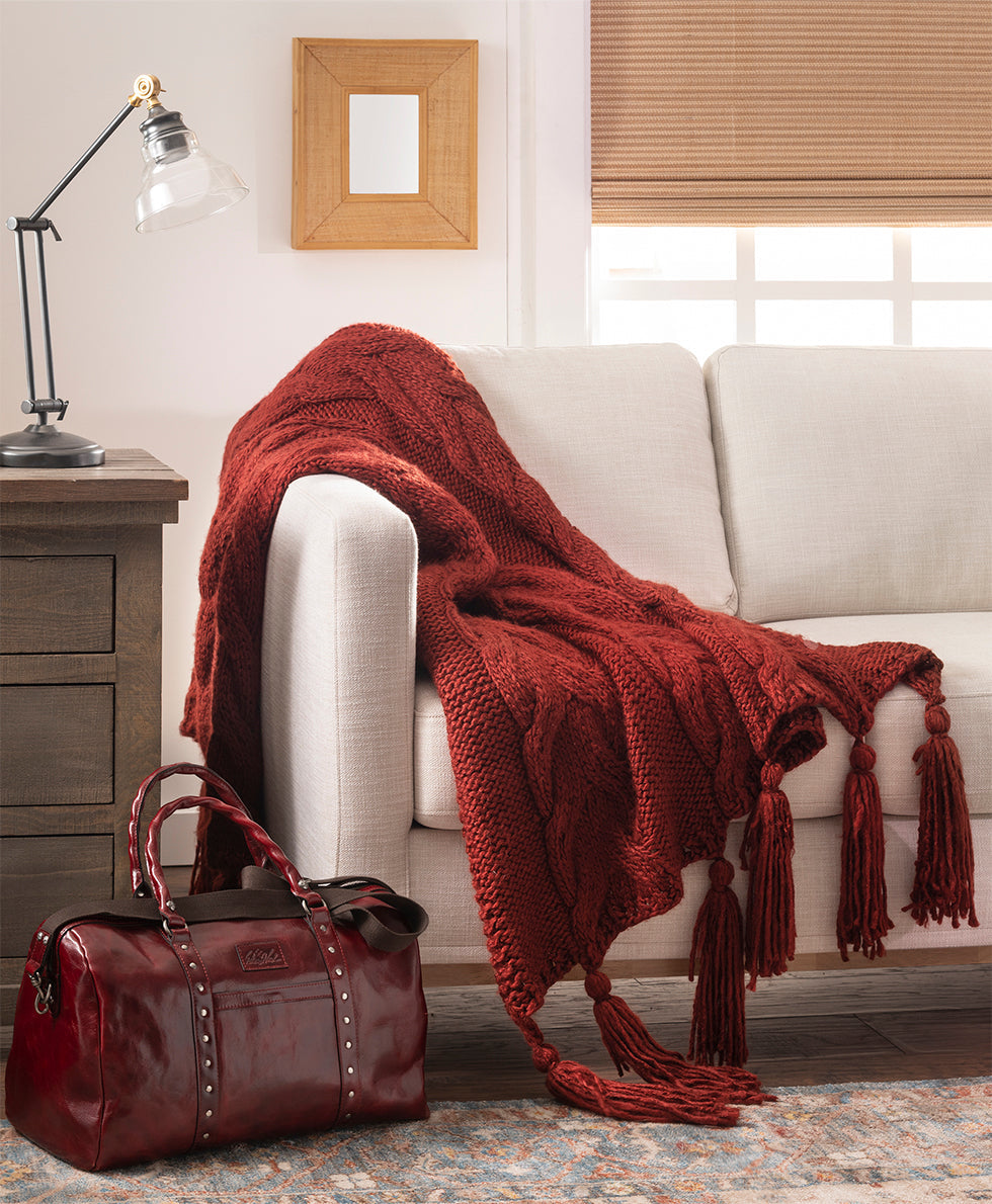 Patricia Nash Tasseled Throw - Signature Knit Collection