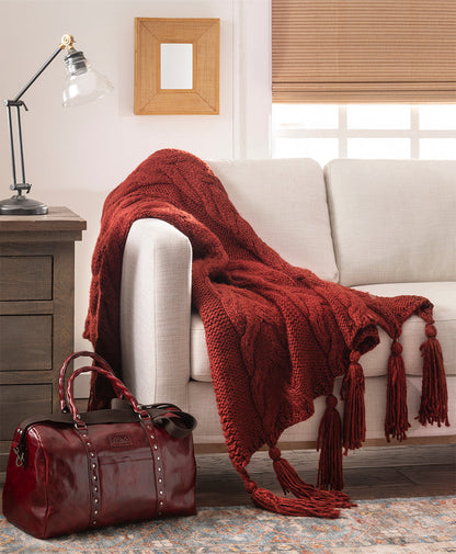 Patricia Nash Tasseled Throw - Signature Knit Collection