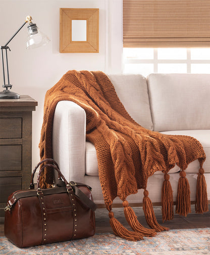Patricia Nash Tasseled Throw - Signature Knit Collection