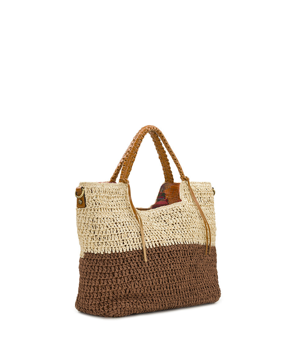 Patricia Nash Gabriella Tote with Scarf - Specialty Woven