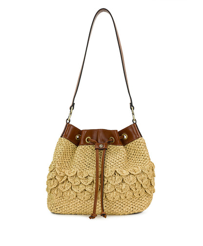 Patricia Nash Belamy Drawstring - Scalloped Raffia