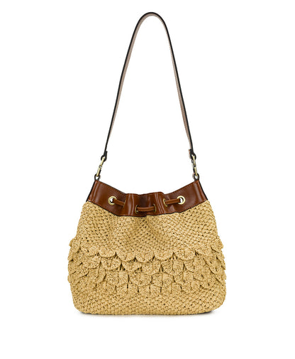 Patricia Nash Belamy Drawstring - Scalloped Raffia