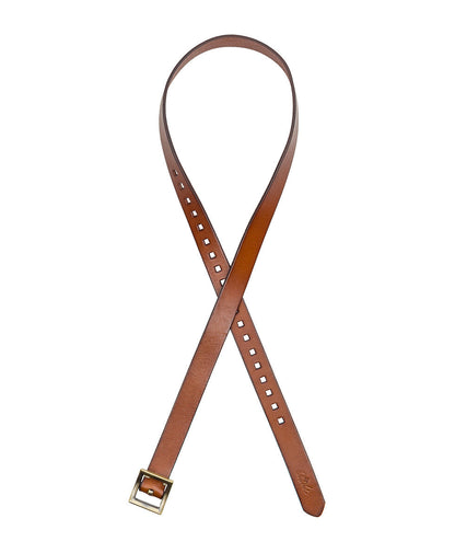 Patricia Nash Huxton Square Buckle Belt - Handcut — Tan