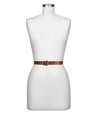 Patricia Nash Huxton Square Buckle Belt - Handcut — Tan