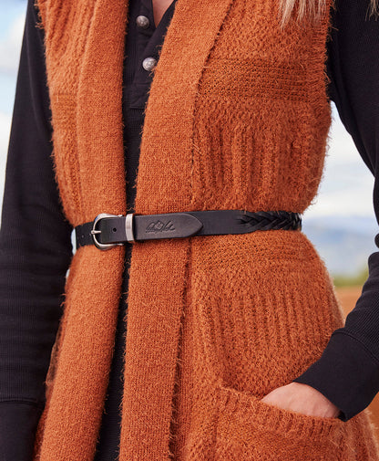 Patricia Nash Laurin Belt - Braided — Black