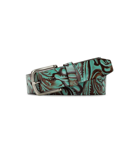 Patricia Nash Pelosa Belt - Tooled — Turquoise