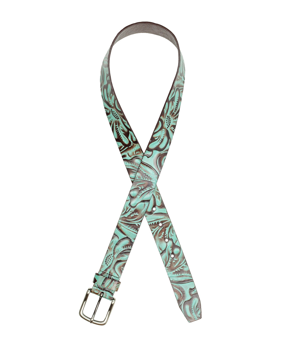 Patricia Nash Pelosa Belt - Tooled — Turquoise