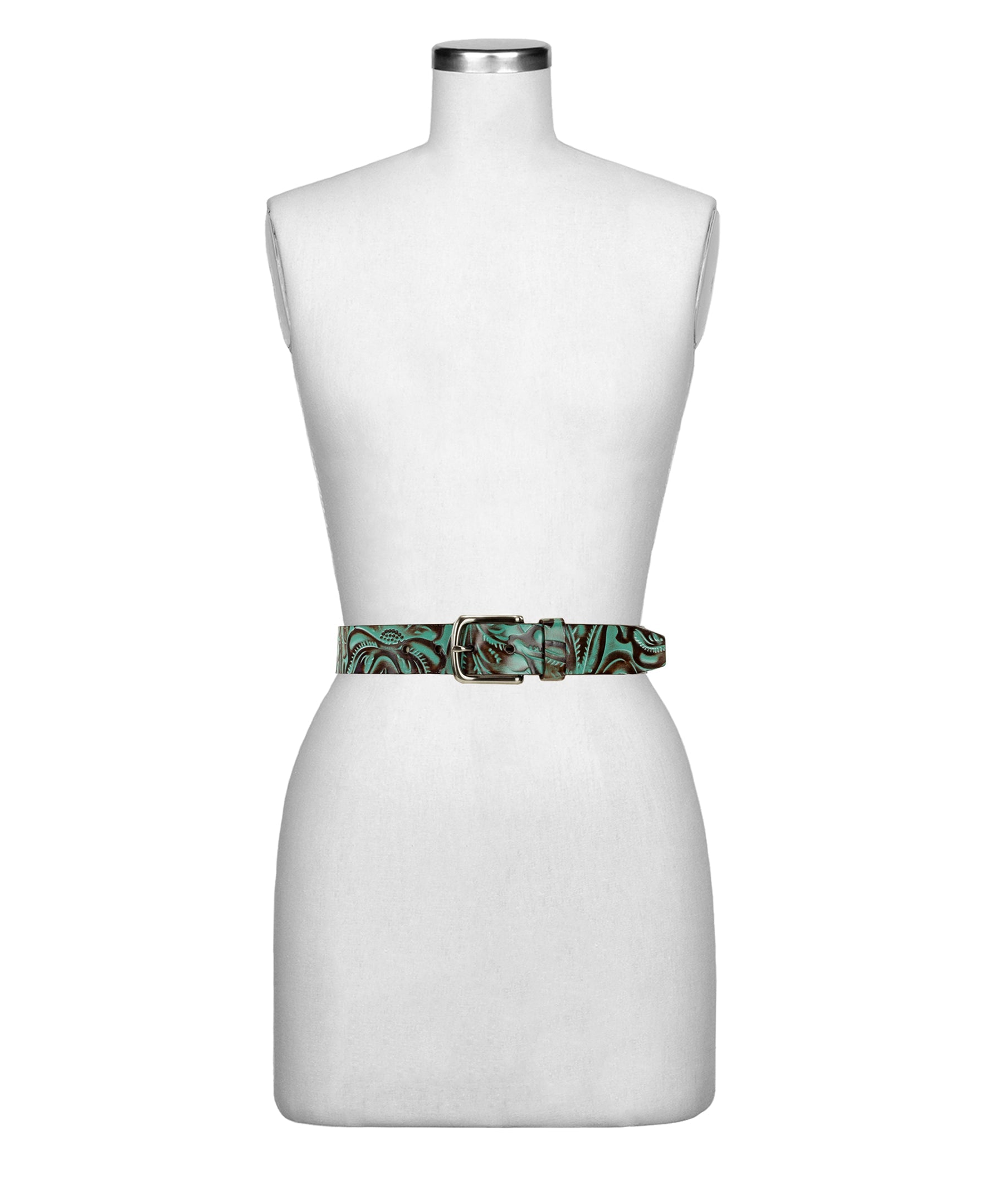 Patricia Nash Pelosa Belt - Tooled — Turquoise