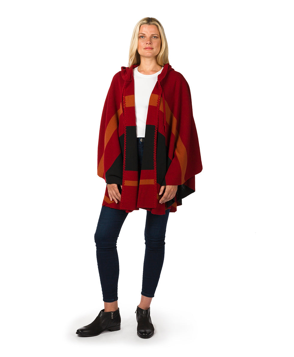 Patricia Nash Striped Hooded Cape - Classics