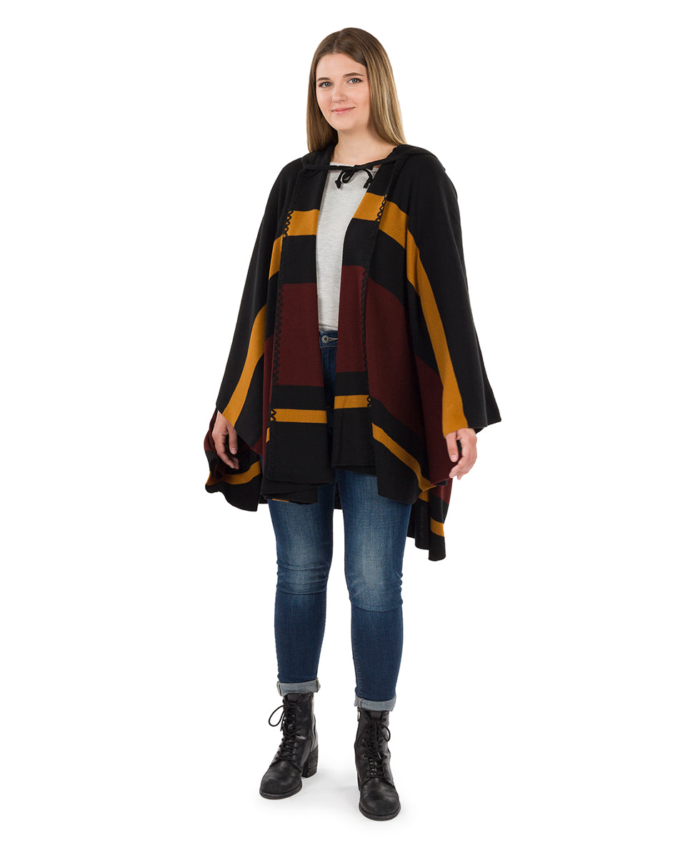 Patricia Nash Striped Hooded Cape - Classics