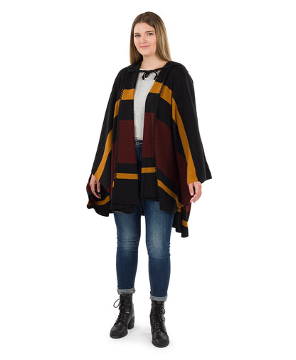 Patricia Nash Striped Hooded Cape - Classics