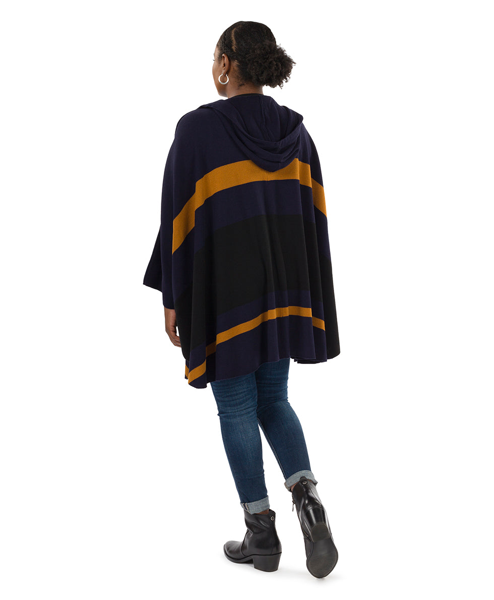 Patricia Nash Striped Hooded Cape - Classics