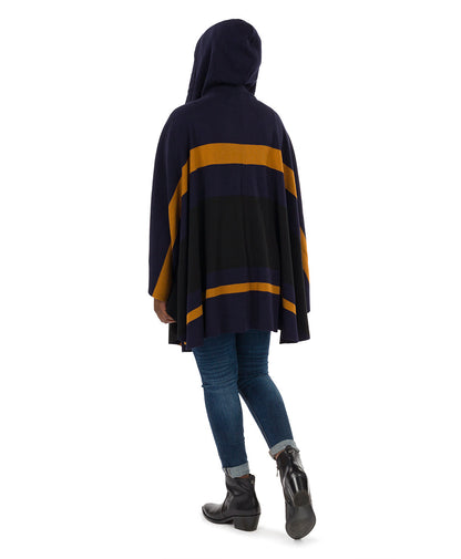 Patricia Nash Striped Hooded Cape - Classics