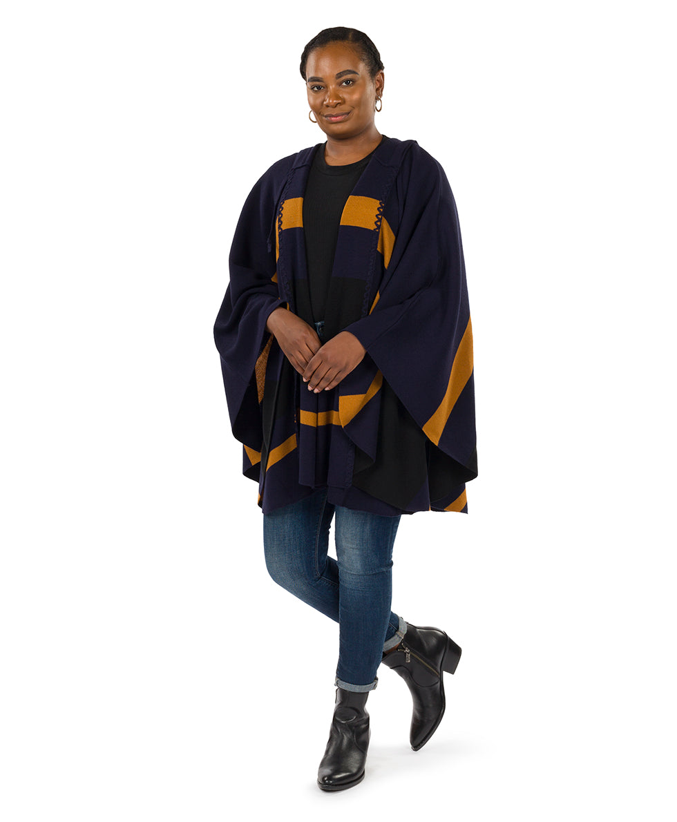 Patricia Nash Striped Hooded Cape - Classics