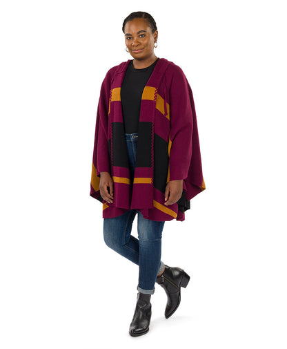 Patricia Nash Striped Hooded Cape - Classics