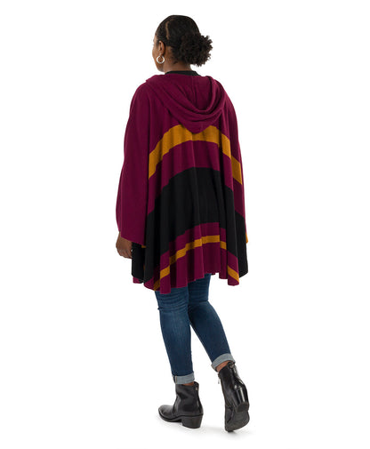 Patricia Nash Striped Hooded Cape - Classics