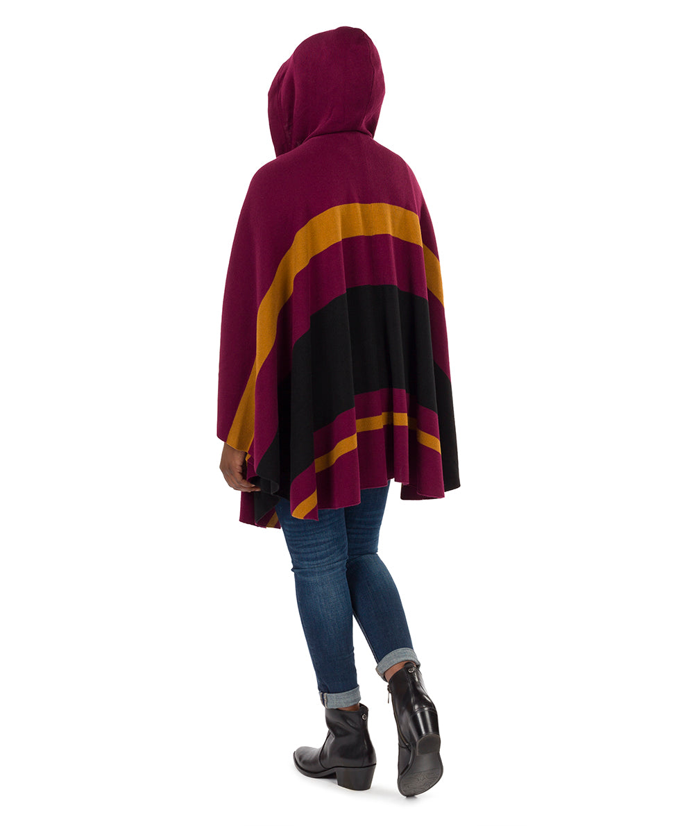 Patricia Nash Striped Hooded Cape - Classics