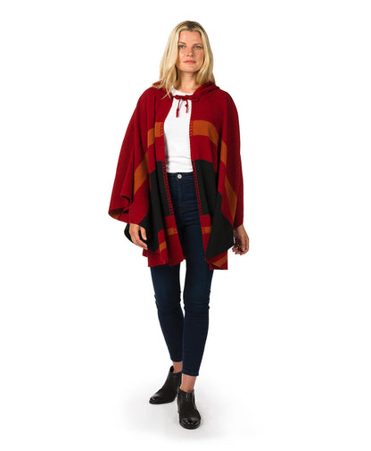 Patricia Nash Striped Hooded Cape - Classics