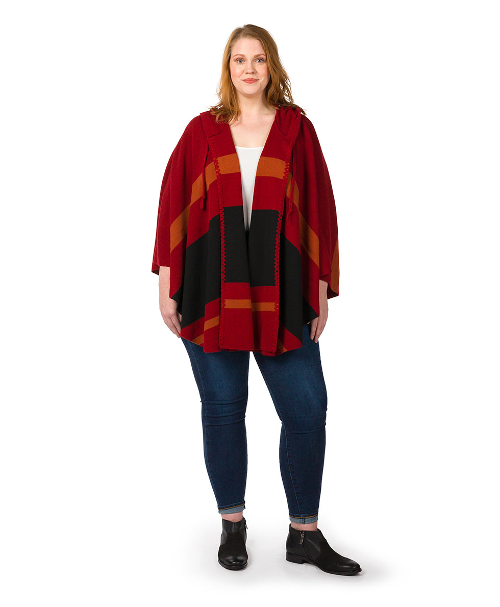 Patricia Nash Striped Hooded Cape - Classics