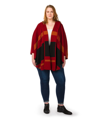Patricia Nash Striped Hooded Cape - Classics