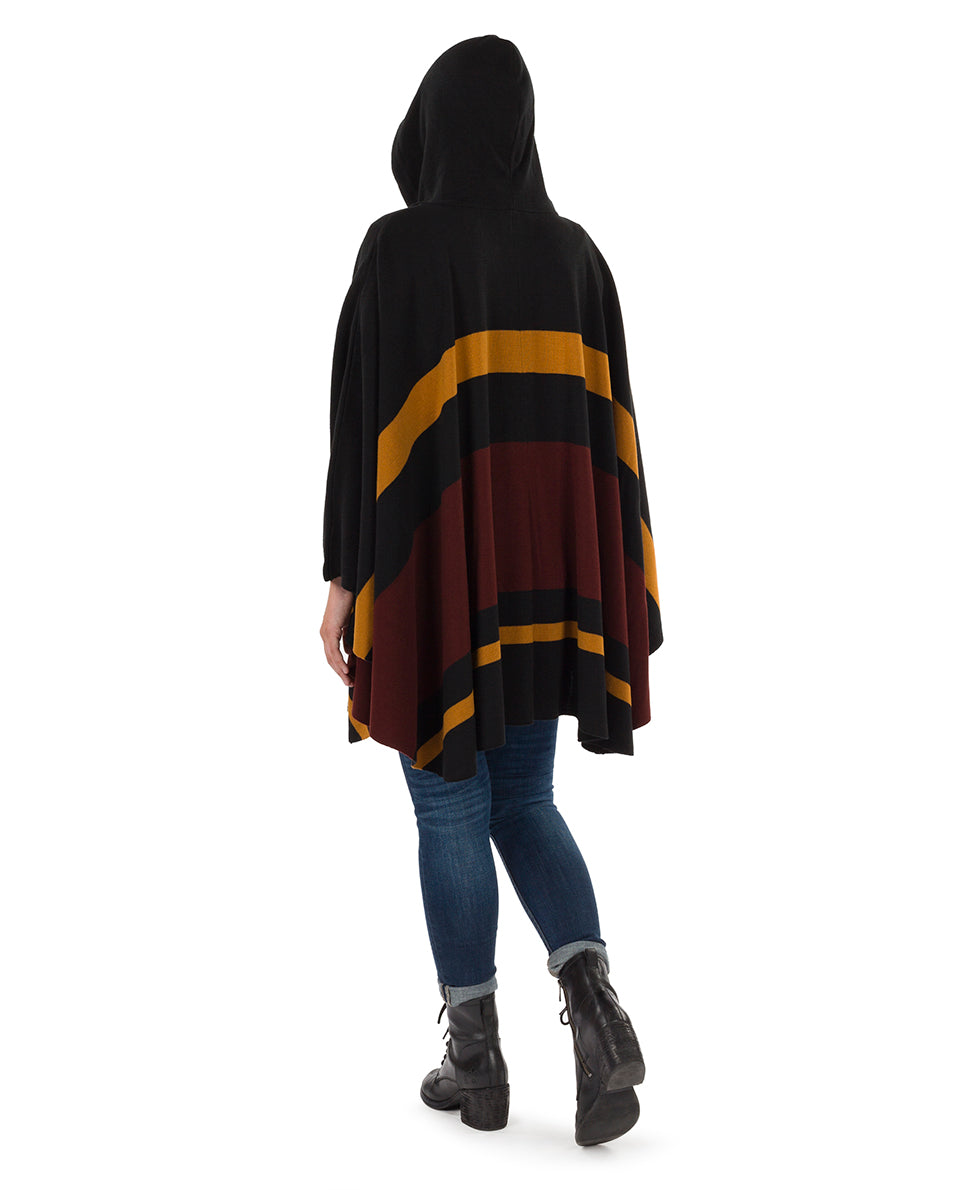 Patricia Nash Striped Hooded Cape - Classics