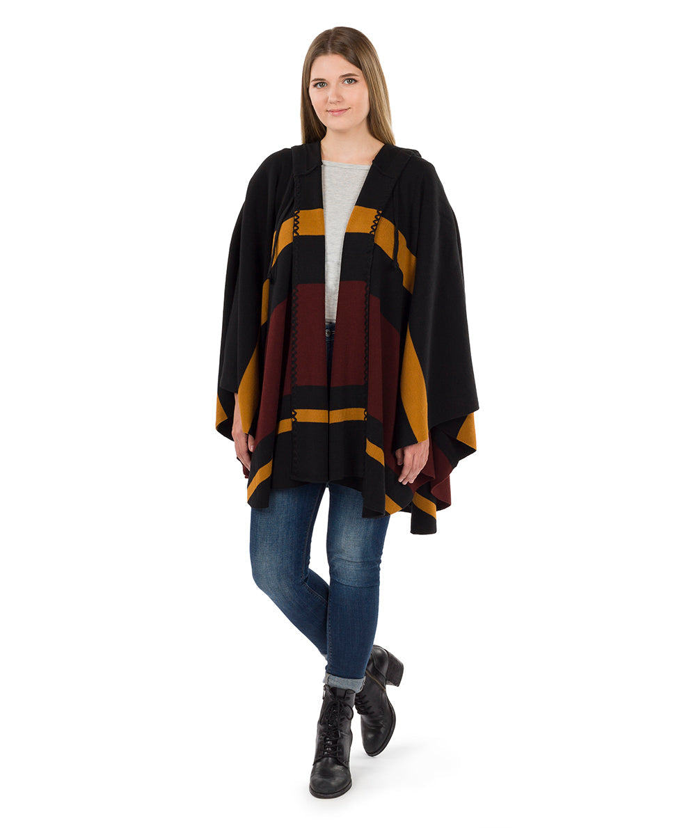 Patricia Nash Striped Hooded Cape - Classics