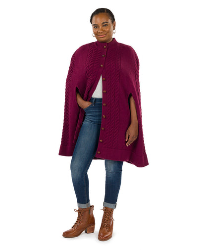 Patricia Nash Long Cable Cape - Vintage