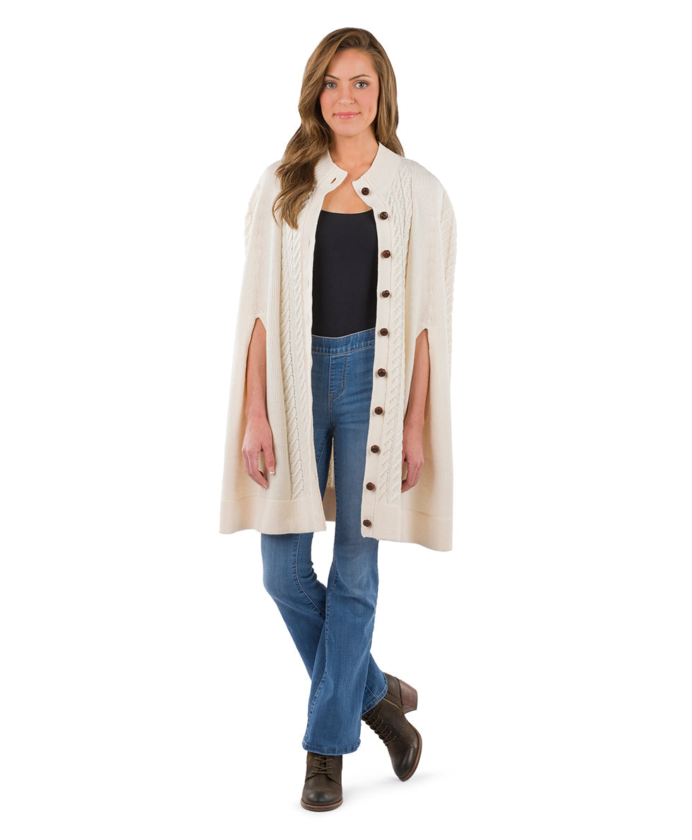 Patricia Nash Long Cable Cape - Vintage