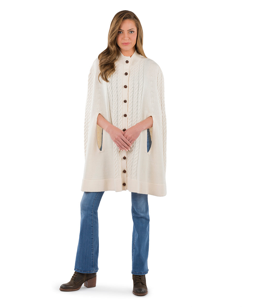 Patricia Nash Long Cable Cape - Vintage
