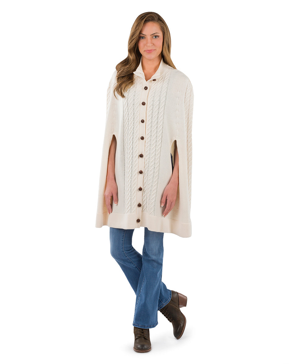Patricia Nash Long Cable Cape - Vintage