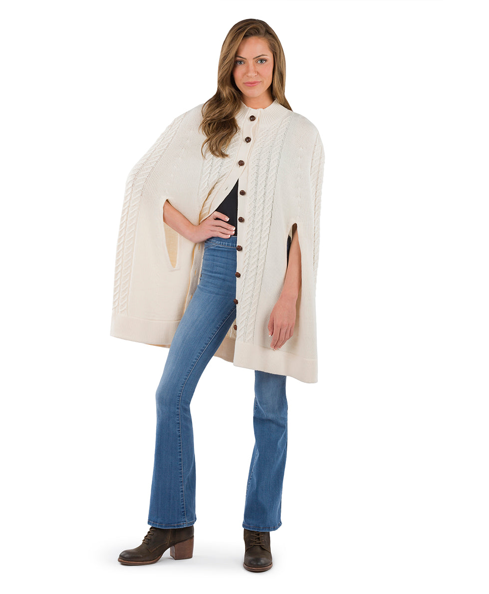 Patricia Nash Long Cable Cape - Vintage
